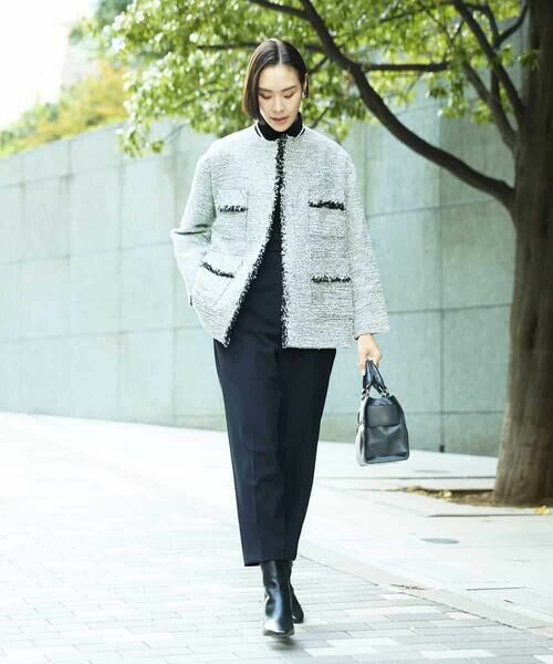 MICHEL KLEIN / ミッシェルクラン セットアップ | [セットアップ対応]ファンシーツイードロングジャケット | 詳細3