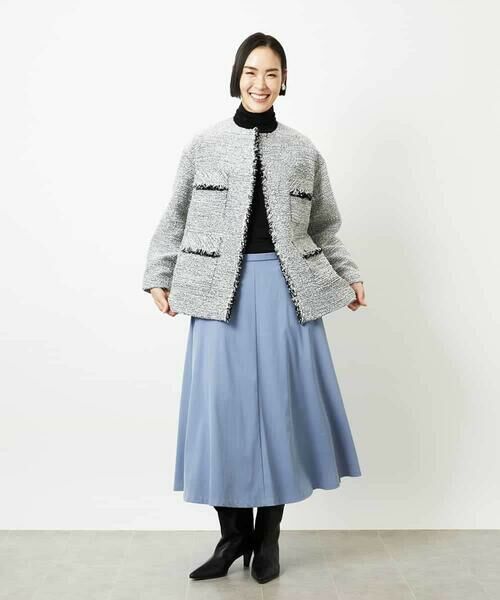 MICHEL KLEIN / ミッシェルクラン セットアップ | [セットアップ対応]ファンシーツイードロングジャケット | 詳細9