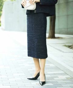 MICHEL KLEIN / ミッシェルクラン ロング・マキシ丈スカート | [セットアップ対応]ファンシーツイードタイトスカート