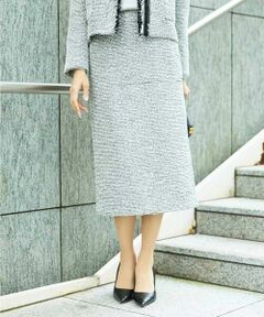 MICHEL KLEIN / ミッシェルクラン ロング・マキシ丈スカート | [セットアップ対応]ファンシーツイードタイトスカート