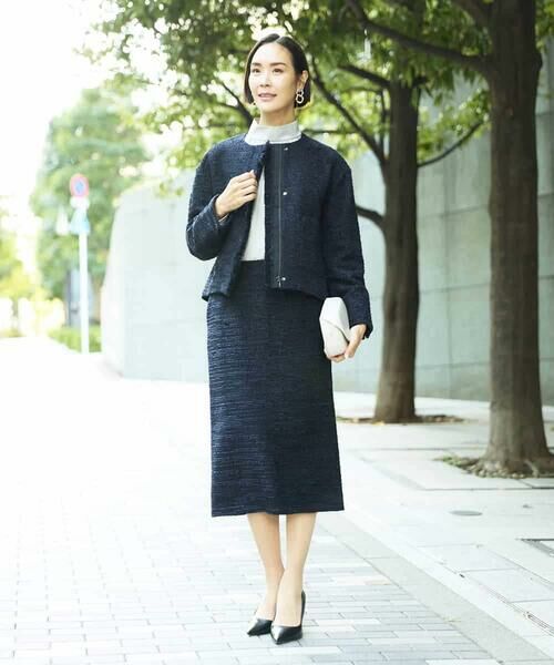 MICHEL KLEIN / ミッシェルクラン ロング・マキシ丈スカート | [セットアップ対応]ファンシーツイードタイトスカート | 詳細20