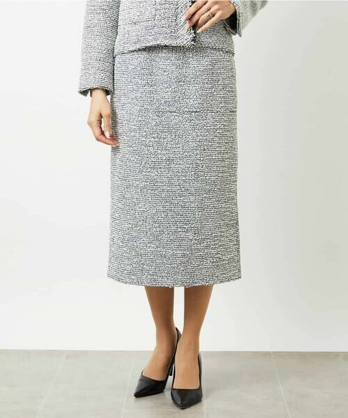 MICHEL KLEIN / ミッシェルクラン ロング・マキシ丈スカート | [セットアップ対応]ファンシーツイードタイトスカート | 詳細7
