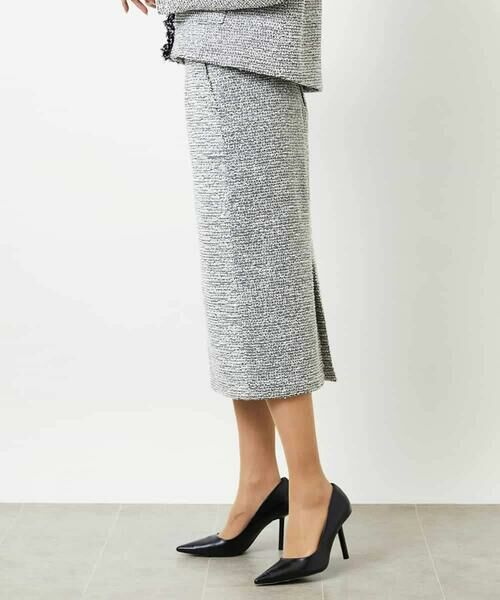 MICHEL KLEIN / ミッシェルクラン ロング・マキシ丈スカート | [セットアップ対応]ファンシーツイードタイトスカート | 詳細9