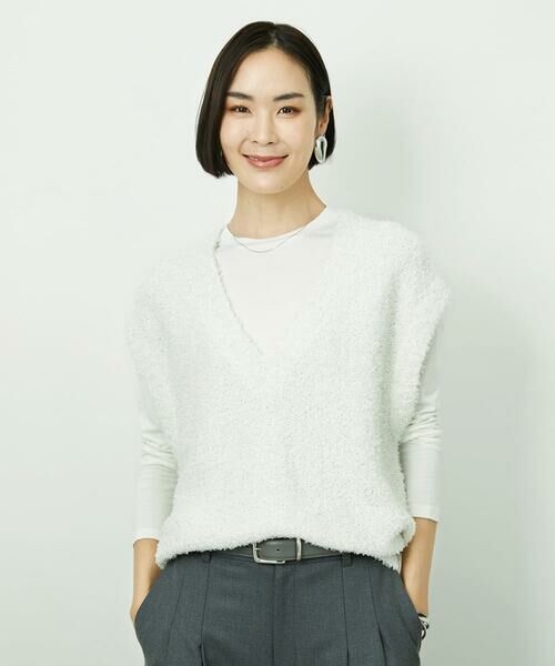 MICHEL KLEIN / ミッシェルクラン カットソー | ［レイヤードに最適］シアークルーネックPO | 詳細11