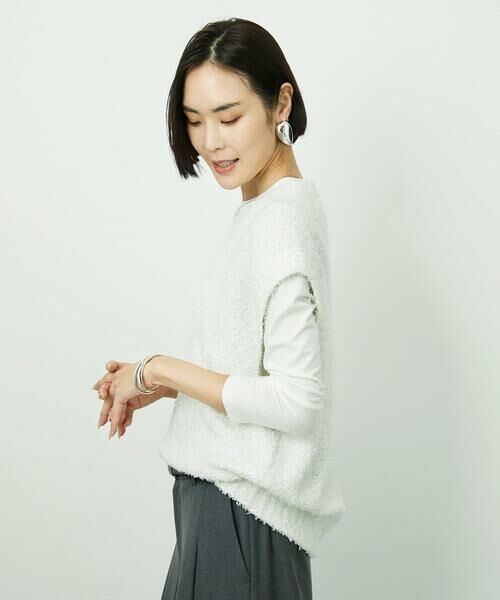 MICHEL KLEIN / ミッシェルクラン カットソー | ［レイヤードに最適］シアークルーネックPO | 詳細13