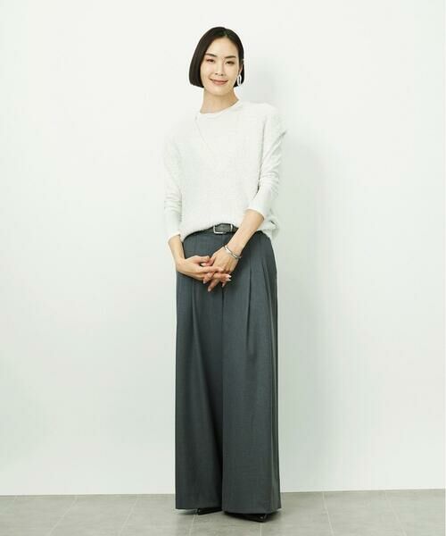 MICHEL KLEIN / ミッシェルクラン カットソー | ［レイヤードに最適］シアークルーネックPO | 詳細14