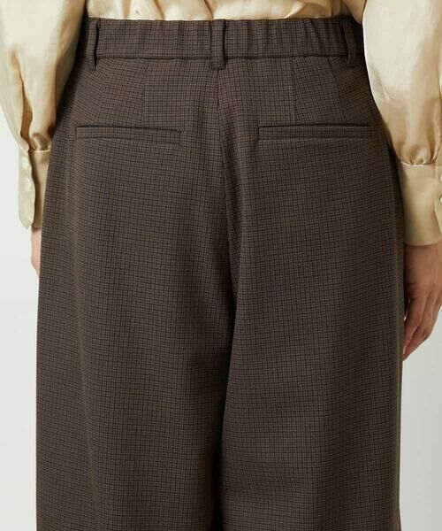MICHEL KLEIN / ミッシェルクラン その他パンツ | チェック柄2タックワイドパンツ | 詳細12