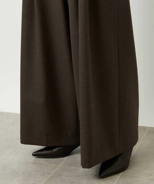 MICHEL KLEIN / ミッシェルクラン その他パンツ | チェック柄2タックワイドパンツ | 詳細15