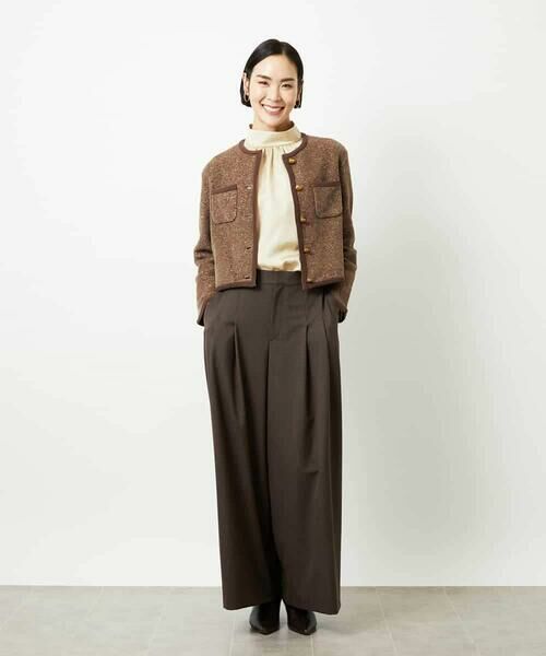 MICHEL KLEIN / ミッシェルクラン その他パンツ | チェック柄2タックワイドパンツ | 詳細3