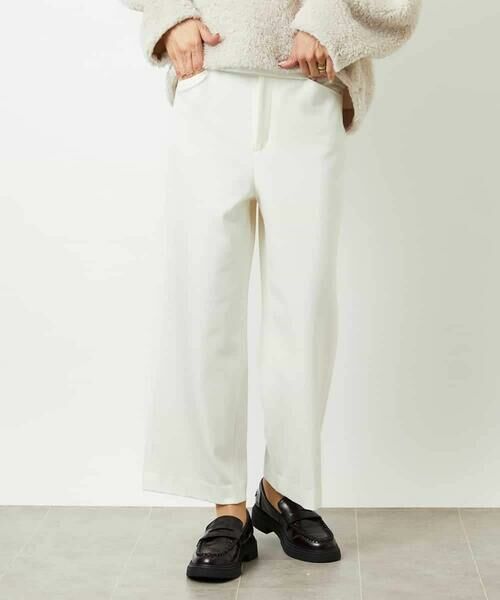 MICHEL KLEIN / ミッシェルクラン その他パンツ | ［定番人気］ストレッチ裏起毛ワイドパンツ | 詳細1