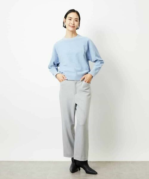 MICHEL KLEIN / ミッシェルクラン その他パンツ | ［定番人気］ストレッチ裏起毛ワイドパンツ | 詳細10