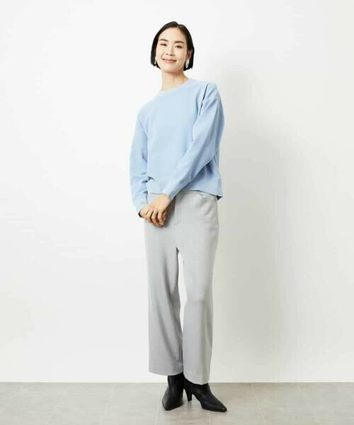 MICHEL KLEIN / ミッシェルクラン その他パンツ | ［定番人気］ストレッチ裏起毛ワイドパンツ | 詳細12