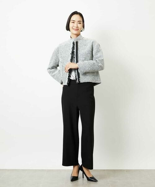 MICHEL KLEIN / ミッシェルクラン その他パンツ | ［定番人気］ストレッチ裏起毛ワイドパンツ | 詳細18