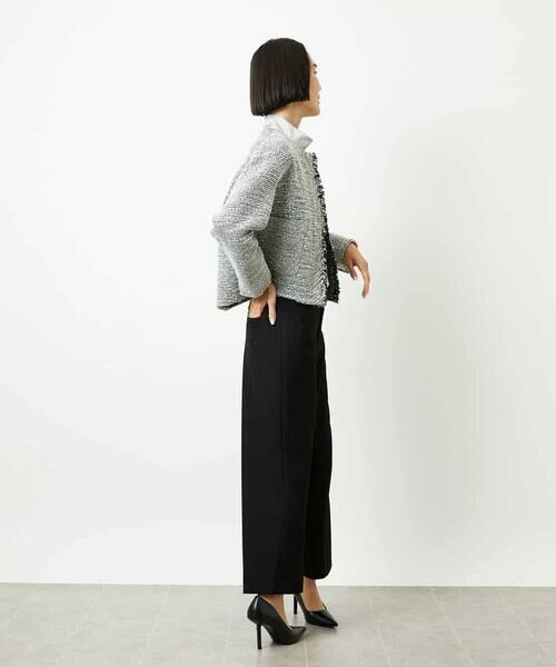 MICHEL KLEIN / ミッシェルクラン その他パンツ | ［定番人気］ストレッチ裏起毛ワイドパンツ | 詳細20