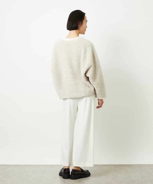 MICHEL KLEIN / ミッシェルクラン その他パンツ | ［定番人気］ストレッチ裏起毛ワイドパンツ | 詳細6