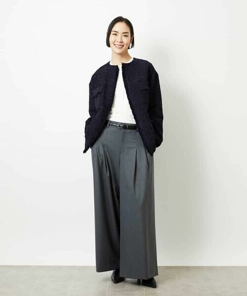 MICHEL KLEIN / ミッシェルクラン その他パンツ | 2タックワイドパンツ | 詳細25