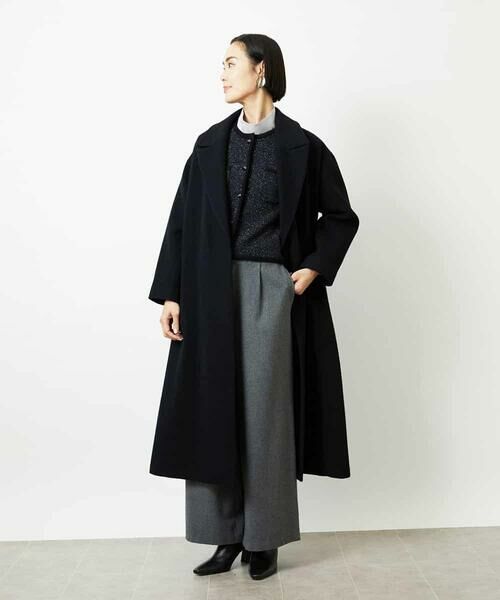 MICHEL KLEIN / ミッシェルクラン カーディガン・ボレロ | ツィード調モールニットジャケット | 詳細13