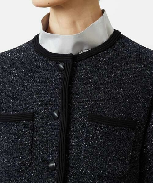 MICHEL KLEIN / ミッシェルクラン カーディガン・ボレロ | ツィード調モールニットジャケット | 詳細26