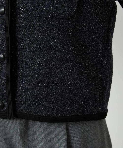 MICHEL KLEIN / ミッシェルクラン カーディガン・ボレロ | ツィード調モールニットジャケット | 詳細28