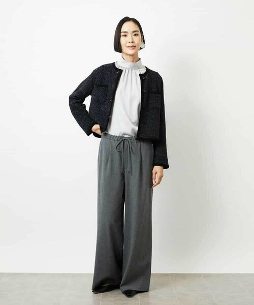 MICHEL KLEIN / ミッシェルクラン カーディガン・ボレロ | ツィード調モールニットジャケット | 詳細9