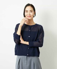 MICHEL KLEIN / ミッシェルクラン カーディガン・ボレロ | 2WAYシアーニットカーディガン