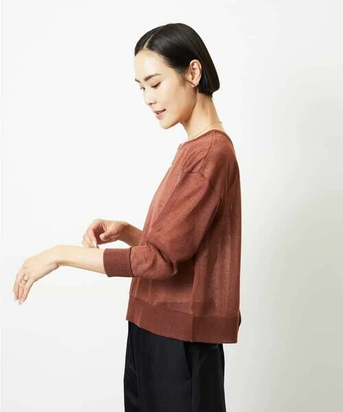 MICHEL KLEIN / ミッシェルクラン カーディガン・ボレロ | 2WAYシアーニットカーディガン | 詳細11