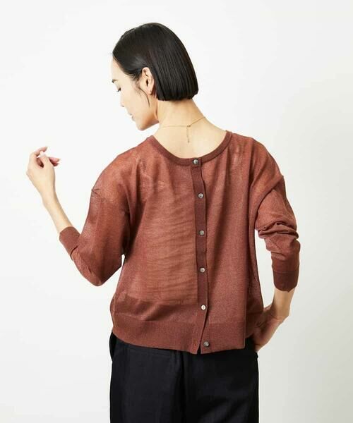 MICHEL KLEIN / ミッシェルクラン カーディガン・ボレロ | 2WAYシアーニットカーディガン | 詳細12