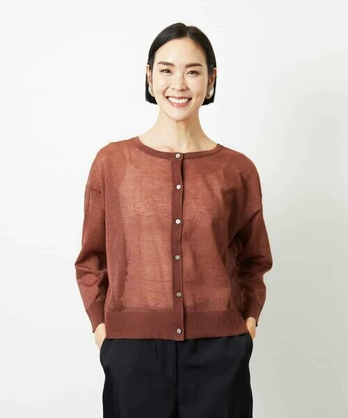 MICHEL KLEIN / ミッシェルクラン カーディガン・ボレロ | 2WAYシアーニットカーディガン | 詳細17