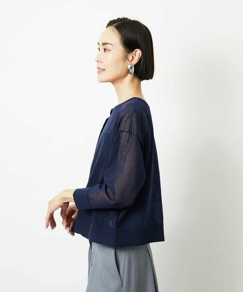 MICHEL KLEIN / ミッシェルクラン カーディガン・ボレロ | 2WAYシアーニットカーディガン | 詳細7