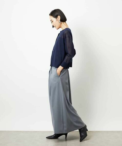 MICHEL KLEIN / ミッシェルクラン カーディガン・ボレロ | 2WAYシアーニットカーディガン | 詳細9