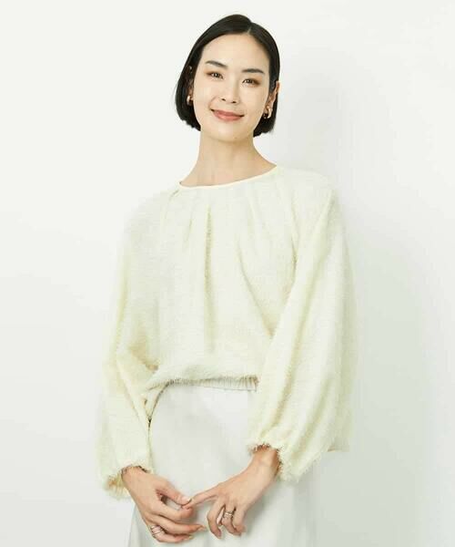 MICHEL KLEIN / ミッシェルクラン シャツ・ブラウス | [セットアップ対応]袖ボリュームブラウス（アイボリー）