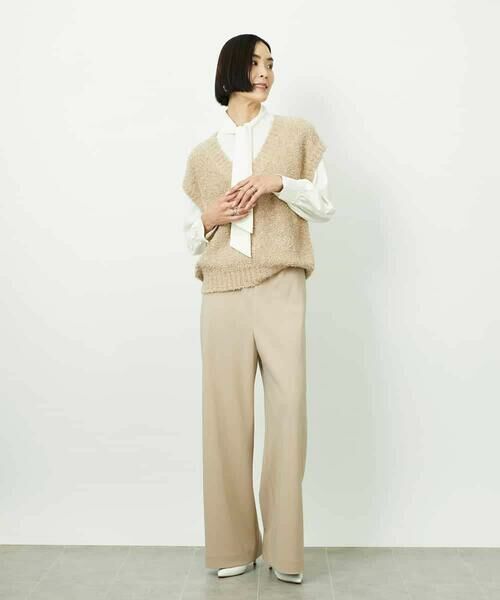 MICHEL KLEIN / ミッシェルクラン ニット・セーター | ツィードライクVネックベスト | 詳細15