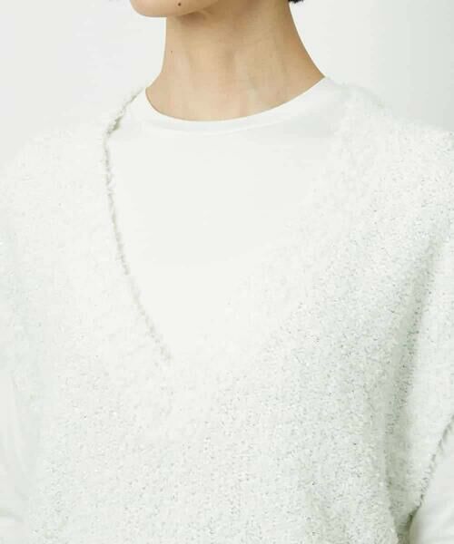 MICHEL KLEIN / ミッシェルクラン ニット・セーター | ツィードライクVネックベスト | 詳細20