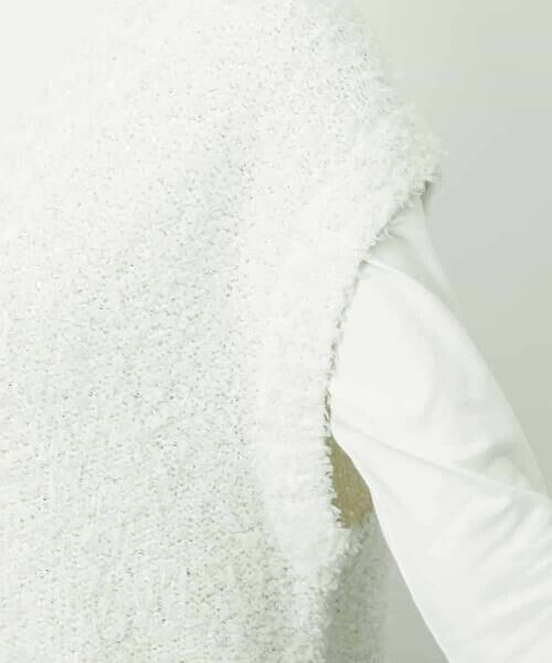 MICHEL KLEIN / ミッシェルクラン ニット・セーター | ツィードライクVネックベスト | 詳細21