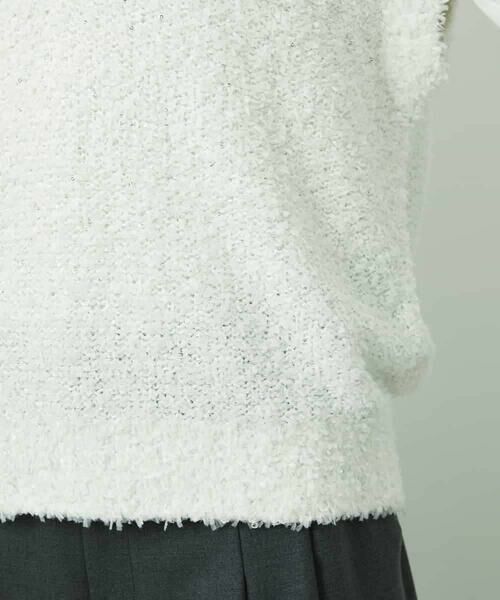 MICHEL KLEIN / ミッシェルクラン ニット・セーター | ツィードライクVネックベスト | 詳細22