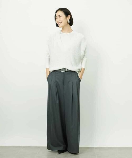 MICHEL KLEIN / ミッシェルクラン ニット・セーター | ツィードライクVネックベスト | 詳細5