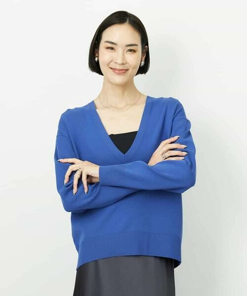 MICHEL KLEIN / ミッシェルクラン ニット・セーター | Vネックニットプルオーバー | 詳細1