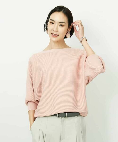 MICHEL KLEIN / ミッシェルクラン ニット・セーター | ［定番人気］ホールガーメント(R)ドルマンスリーブニット（ピンク）