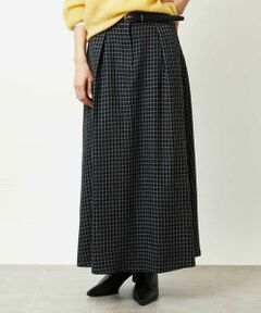MICHEL KLEIN / ミッシェルクラン ロング・マキシ丈スカート | ミモレ丈チェック柄Aラインスカート