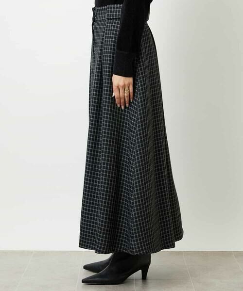 MICHEL KLEIN / ミッシェルクラン ロング・マキシ丈スカート | ミモレ丈チェック柄Aラインスカート | 詳細11