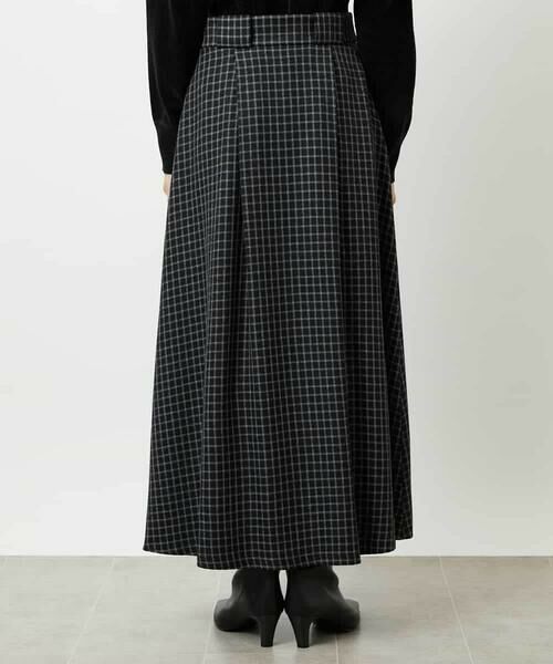MICHEL KLEIN / ミッシェルクラン ロング・マキシ丈スカート | ミモレ丈チェック柄Aラインスカート | 詳細12