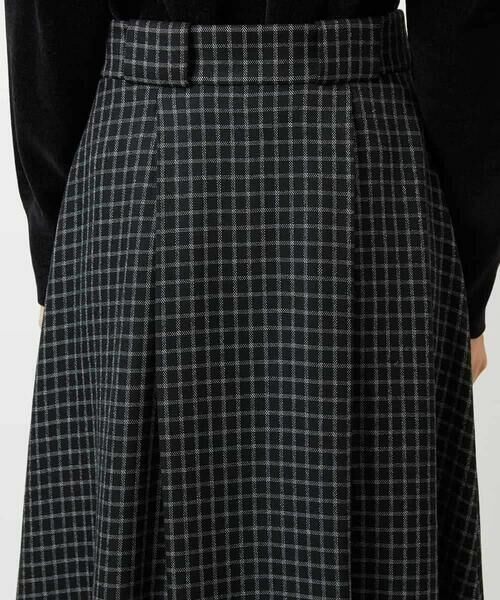 MICHEL KLEIN / ミッシェルクラン ロング・マキシ丈スカート | ミモレ丈チェック柄Aラインスカート | 詳細13
