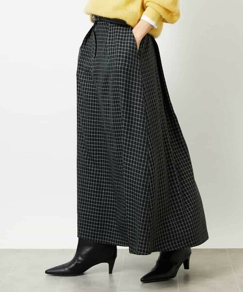 MICHEL KLEIN / ミッシェルクラン ロング・マキシ丈スカート | ミモレ丈チェック柄Aラインスカート | 詳細2