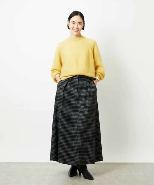 MICHEL KLEIN / ミッシェルクラン ロング・マキシ丈スカート | ミモレ丈チェック柄Aラインスカート | 詳細3