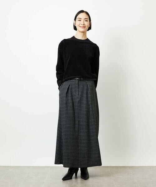 MICHEL KLEIN / ミッシェルクラン ロング・マキシ丈スカート | ミモレ丈チェック柄Aラインスカート | 詳細6