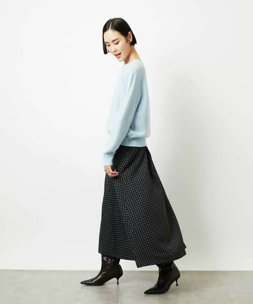 MICHEL KLEIN / ミッシェルクラン ロング・マキシ丈スカート | ミモレ丈チェック柄Aラインスカート | 詳細9