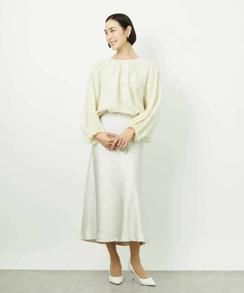 MICHEL KLEIN / ミッシェルクラン ロング・マキシ丈スカート | [コージーボトム]ヴィンテージサテンスカート | 詳細12