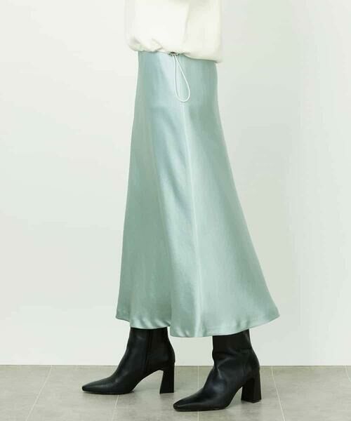 MICHEL KLEIN / ミッシェルクラン ロング・マキシ丈スカート | [コージーボトム]ヴィンテージサテンスカート | 詳細5