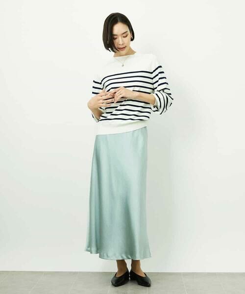 MICHEL KLEIN / ミッシェルクラン ロング・マキシ丈スカート | [コージーボトム]ヴィンテージサテンスカート | 詳細8