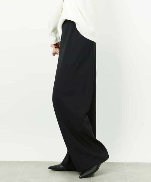 MICHEL KLEIN / ミッシェルクラン その他パンツ | [コージーボトム]シームレスワイドパンツ（ブラック）